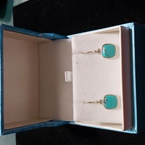 Silver Tone Turquoise Earrings